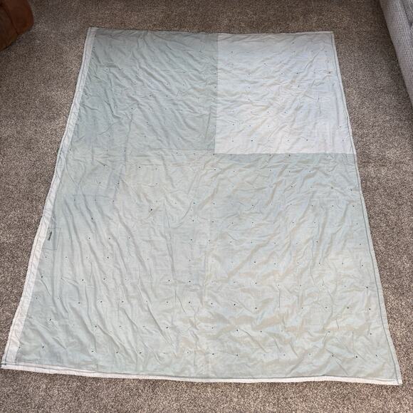 Vintage Handmade Patchwork Blocks Hand Quilt 88"x67" - Picture 5 of 8